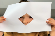 几何魔法：纸洞穿光盘